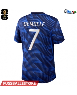 Günstige Frankreich Ousmane Dembele #7 Heimtrikot WM 2026 Kurzarm